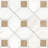 Calabria Frost Gold Geometric 13 in. x 13 in. Polished Marble Mosaic Floor and Wall Tile-50784519