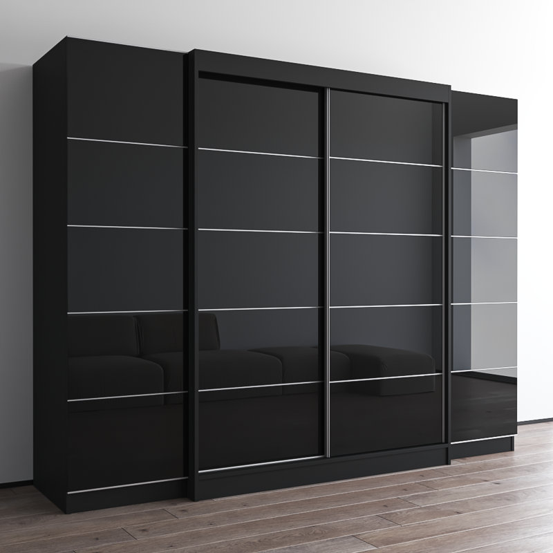 Garde-robe 102,4 po Aria, Noir, H 79 po x l 102 po x P 26 po