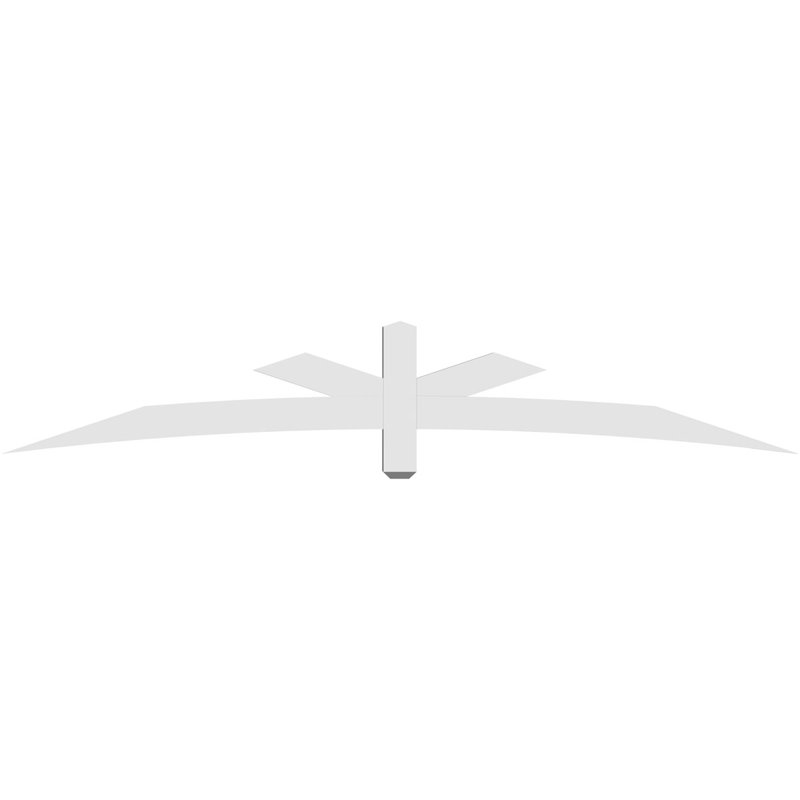 Support de pignon Alberta Alberta, H 16 po x l 96 po (pas: 4/12), P 4 po x F 4 po, PVC
