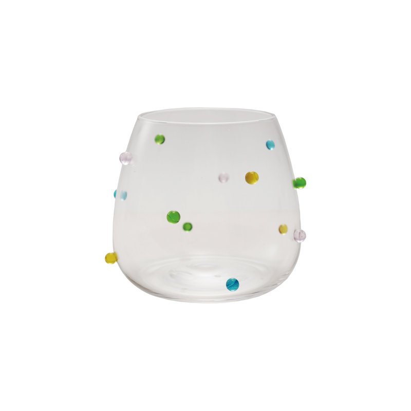 Verre fait à la main à pois surélevés