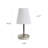 Amandev Simple Designs Sand Nickel Mini Basic Table Lamp with Tapered Fabric Shade-727904198