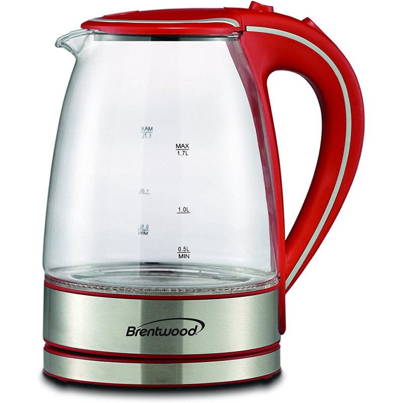 Brentwood 1.7 Quarts Glass Electric Tea Kettle