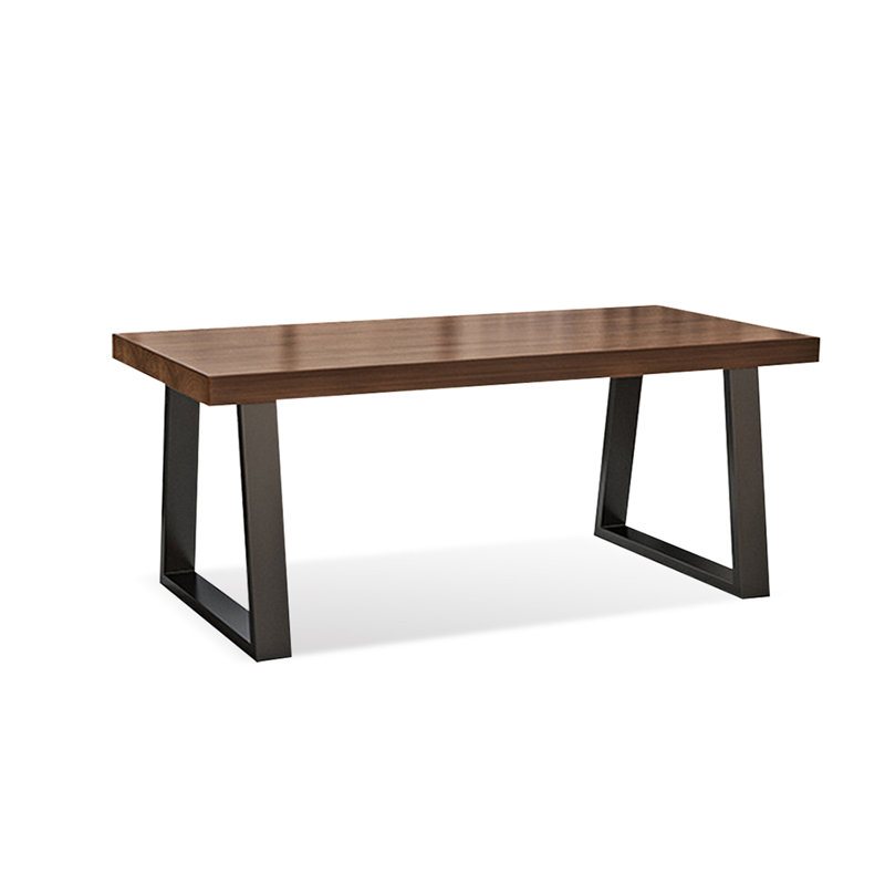 Brown Rectangular Solid Wood Dining Table, 29.53"H x 62.99"L x 27.56"W