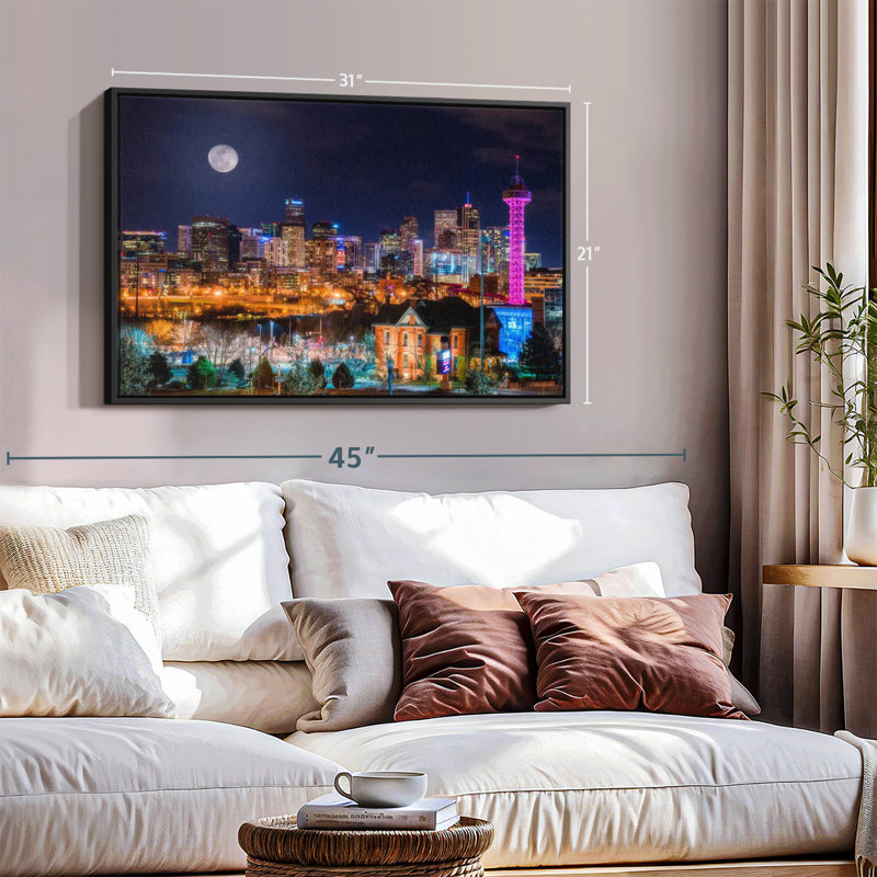 «Denver Moon Wall Art», H 21 po x l 31 po