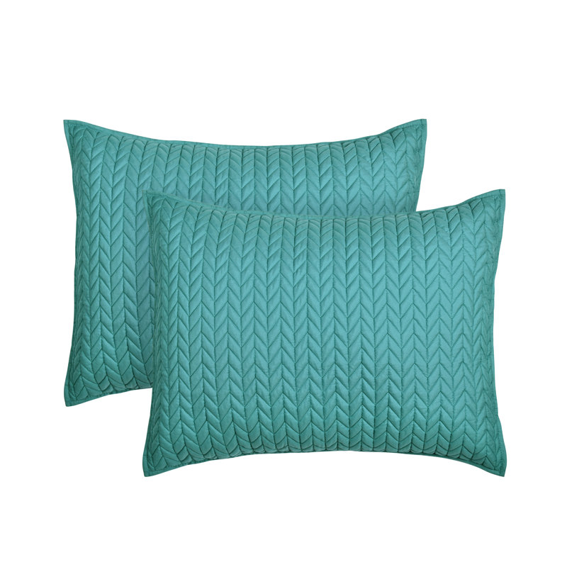 Cabo Turquoise/Blue/Fuchsia/Whie/Chartreuse Polyester Microfiber Piece Sham, King, Turquoise