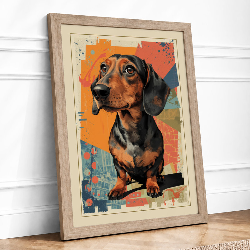 Portrait in Fragments Eclectic - Framed Print, A4 - 29.7 x 21.0 cm, Oak