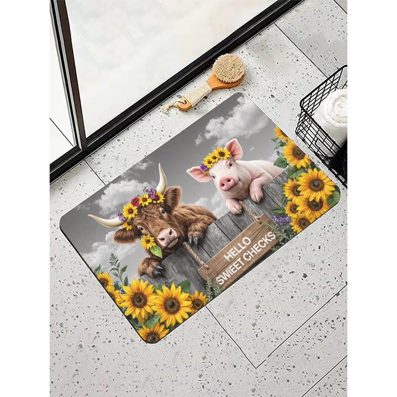 Tapis pour salle de bain Floral