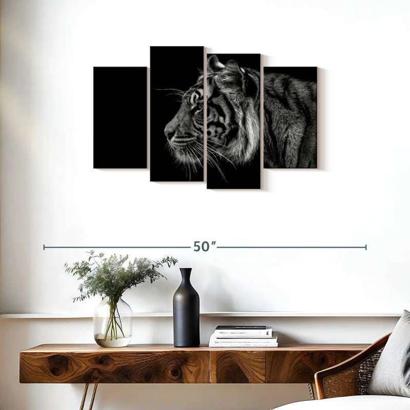 Brampt Tiger Profile, 22" H x 36" W