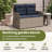 vidaXL Garden Bench Grey Poly Rattan-845075845