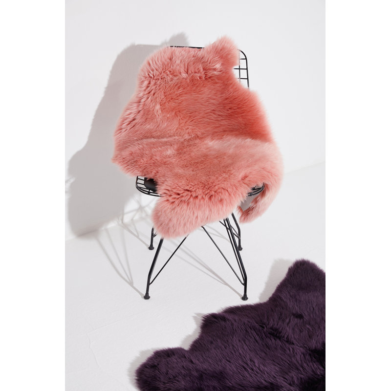 Somer Solid Colour Sheepskin Area Rug, Novelty 75cm x 110cm