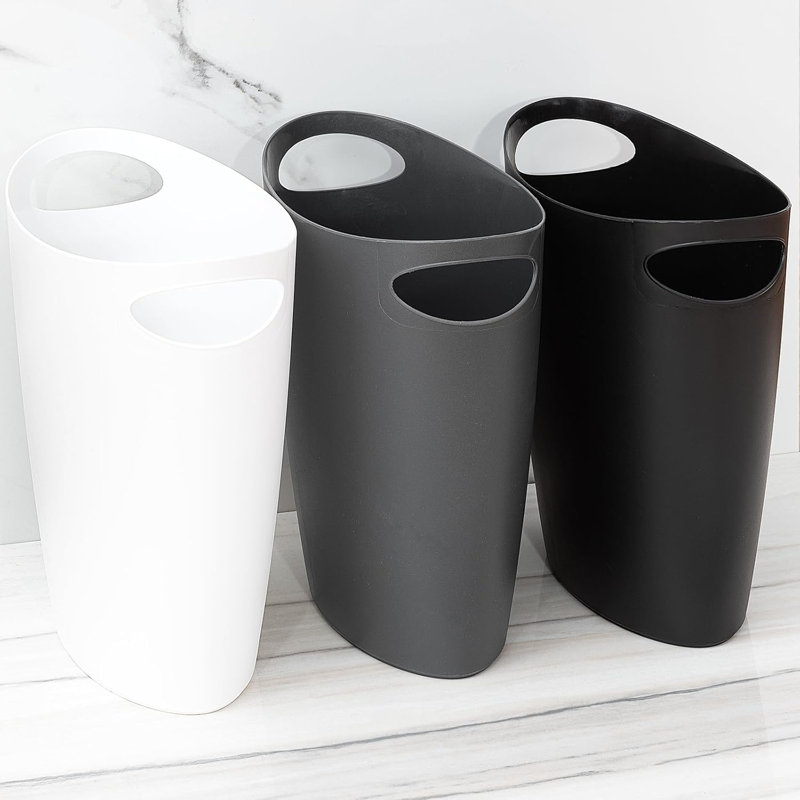 Mini poubelle en plastique 2 gallons Superio, Blanc