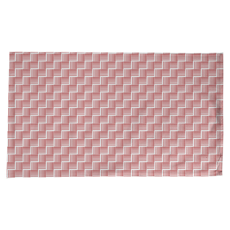 Rayures nattes classiques Nappe, Rouge/blanc