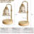 Candle Warmer Lamp With Timer & Adjustable Height Flameless Electric Wax Melter Dimmable Light For Scented Candles Gold Flower Design Home Decor
