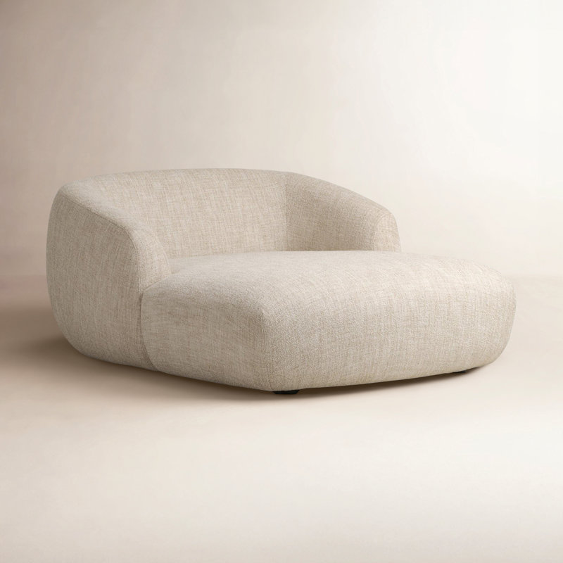 Chaise longue rembourrée Isabela Galilee, Yuma crème 96% polyester / 4% acrylique