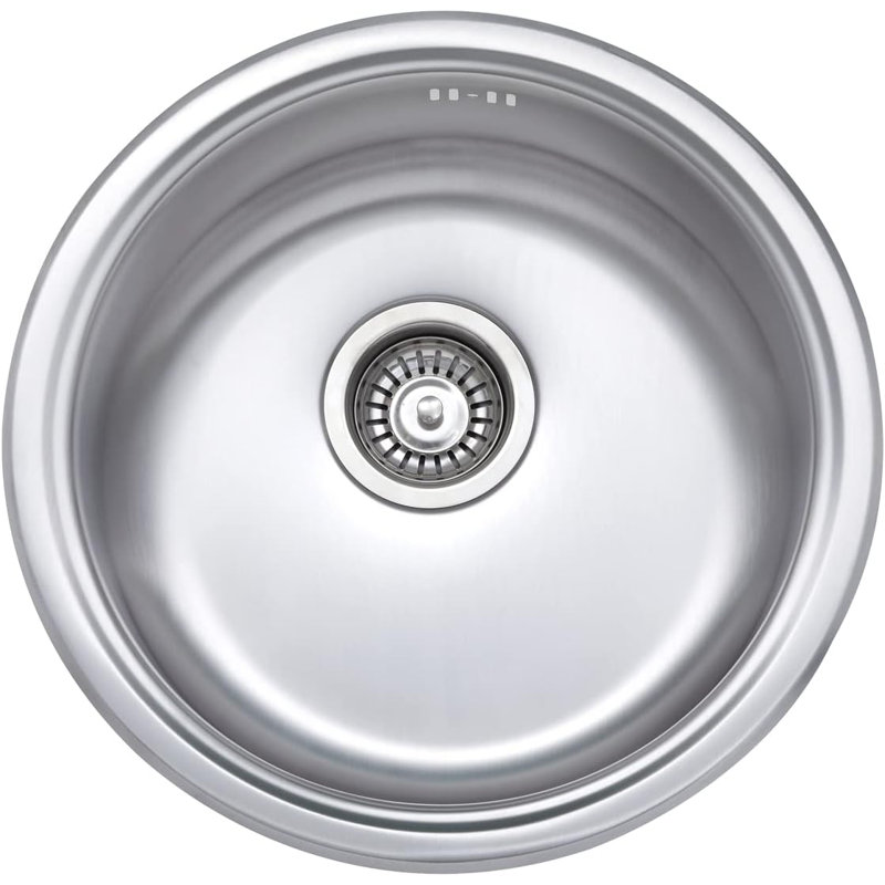 Belfry Kitchen Amesbury 450mm W Single Bowl Stainless Steel Kitchen Sink 0