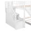 Lit simple superposé avec glissière et deux tiroirs pratiques - Fabrication blanche élégante et sécuritaire