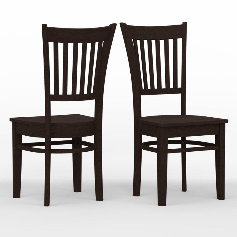 Emete    17.72'' H Solid Wood Side Chair, Dark Walnut