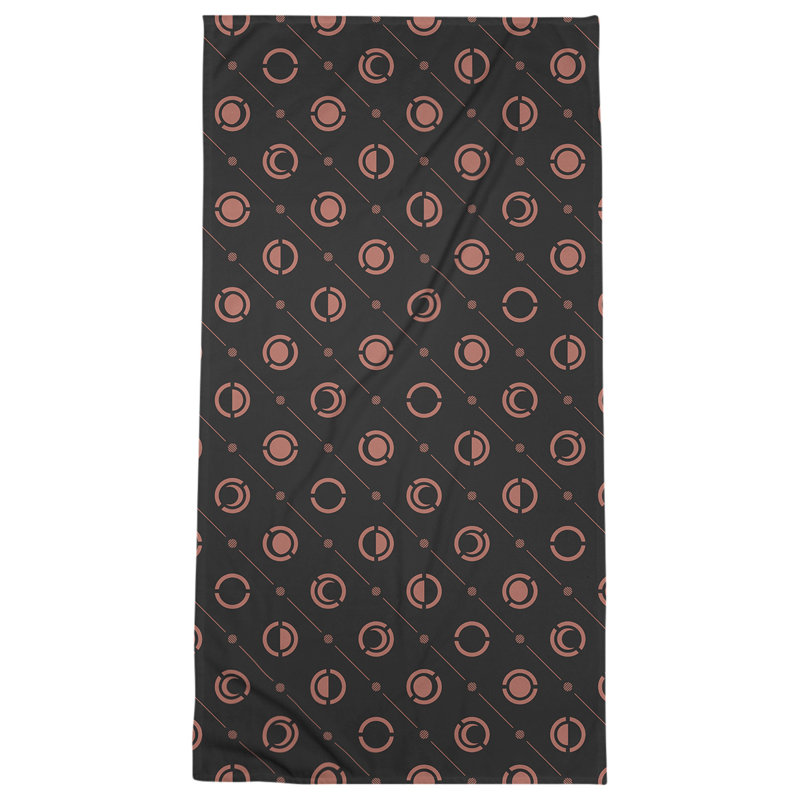 Serviette de bain Classic, Noir / rouge foncé