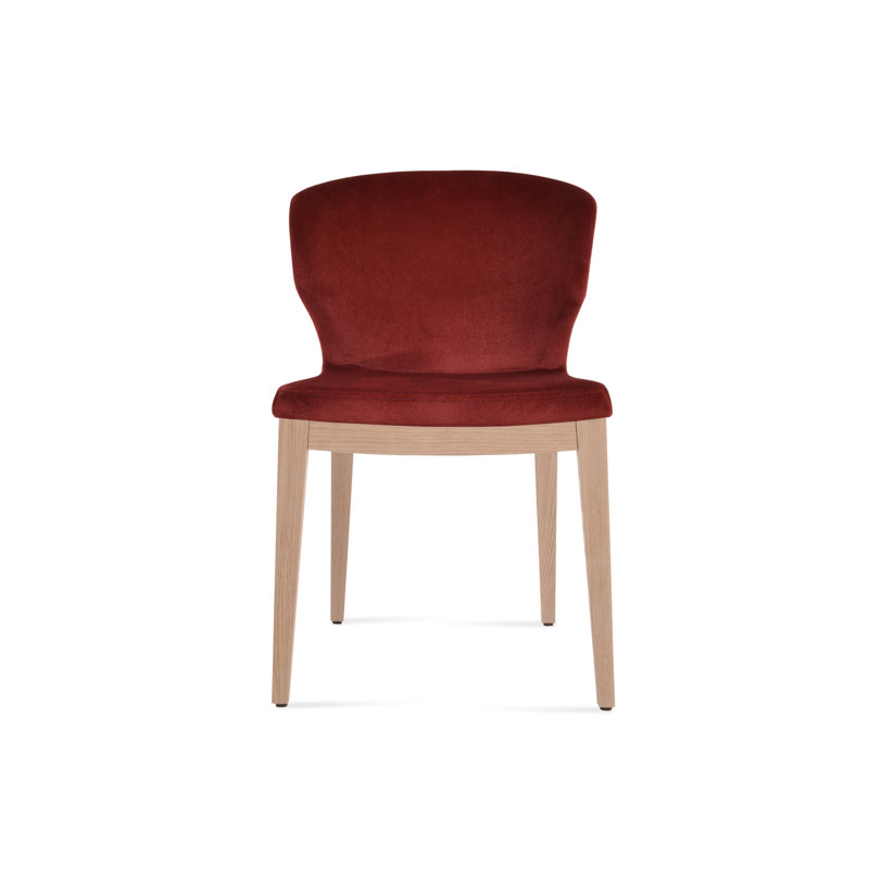 Amed Plus Wood Chair, Natural, Orange Wool