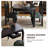 Solid Wood Oak black Dining Table-107560762