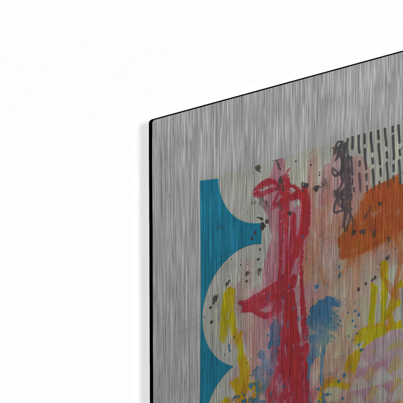«Ivy Bronx» Color Storm II par Courtney Prahl, art mural en métal, H 24 po x l 16 po