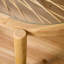 Table basse en rotin de bois massif Cordov avec plateau ovale en verre
