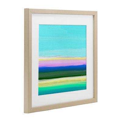 Bright Ocean Dreams, reproduction sous verre encadrée, conception par Atelier Posters