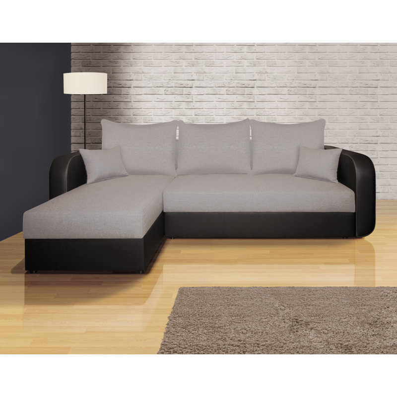 Mali 5 Seater Sofa Bed, White/Black