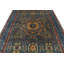 Tapis tribal turc 7 x 9 bleu et multicolore
