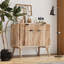 Élégant - Style 2 - Tiroir 2 portes - Armoire, bois de manguier au fini naturel