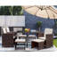 Jmir 8 - Person Wicker Patio Dining Set with Square Table-2033423885