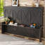 Grand lit escamotable avec bureau, station de charge USB, lumières DEL, gris foncé-1150842702-1150842689