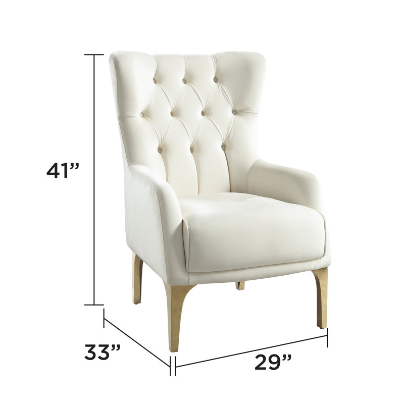 Chaise avec accoudoirs rembourrés Keivin, Blanc cassé