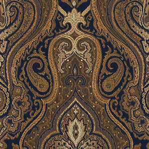 Guaranteed in Stock Fabric, Blue/Brown/White