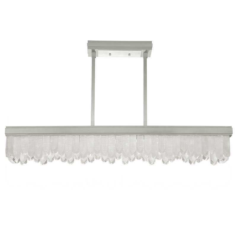 Luminaire suspendu rectangulaire 48 po Lior, Argent