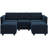 Alyciana U-Shaped Upholstered Sectional Couch Apartment Modular Sofa with Storage Ottoman-1228096498