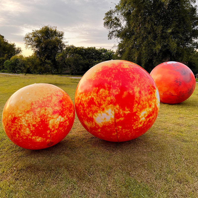Boule gonflable de 40 po avec DEL, décoration pour installation solaire, musée et scène 1 PC (pompe incluse), 40"