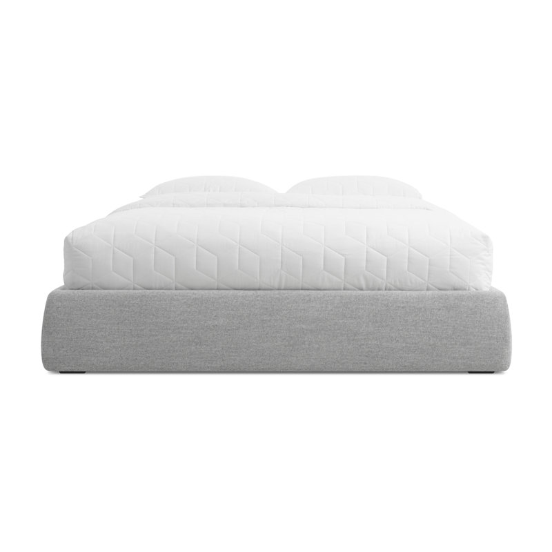 Lid Upholstered Storage Bed, Full, Thurmond Light Gray, Lift Up Storage