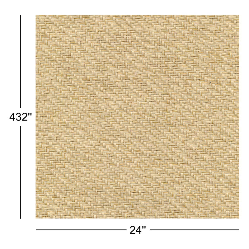 Bickford 36'' W Grasscloth Wallpaper Roll