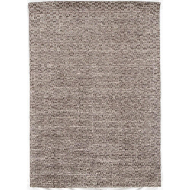 Tapis gris / beige en coton / laine à motif géométrique fait à la main 9 pi x 6 pi 3 po