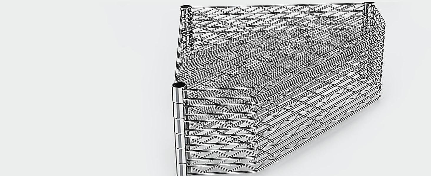 Brayden Studio 6 Tier Shelf Corner Wire Shelf Rack Pentagonal Shelves ...