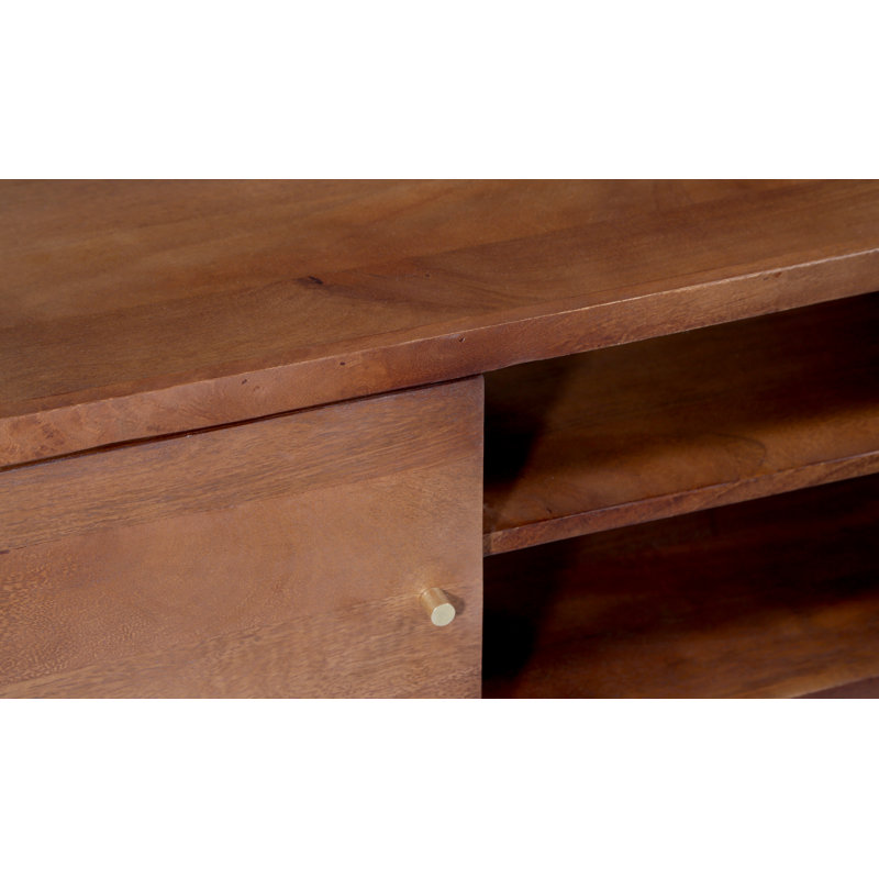 Miser Unfinished TV Stand for TVs up to 55", Walnut