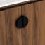 Meuble-lavabo brun 30 po, 2 portes, bois d'ingénierie, matériau de conception américaine