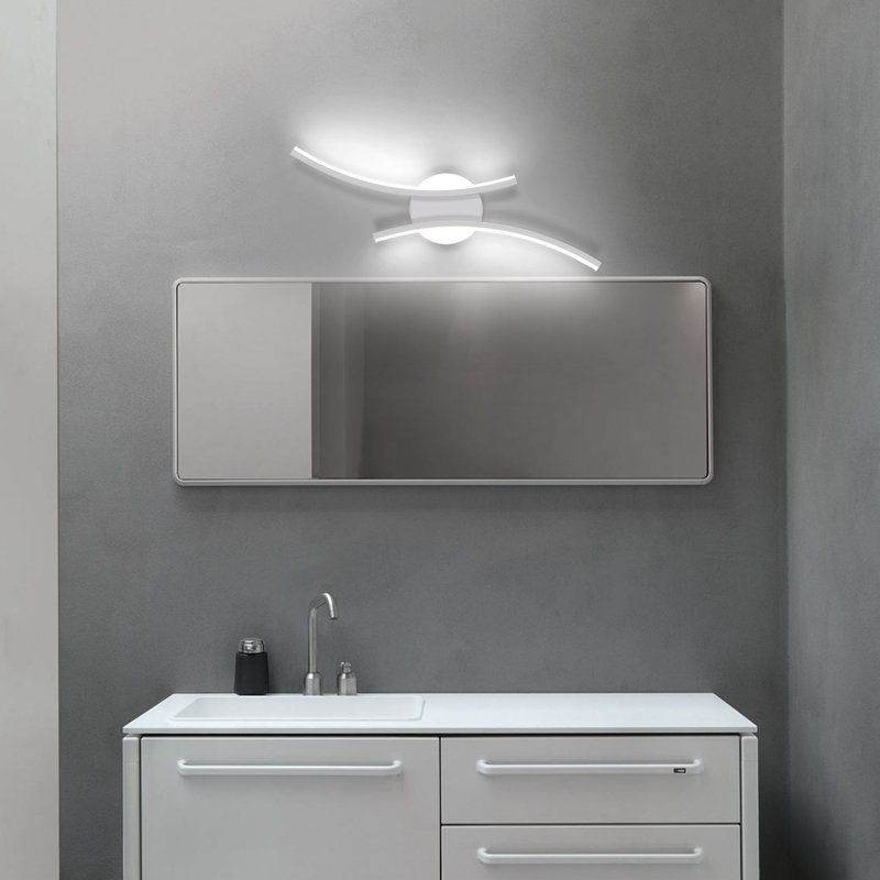 Elegant 44.5cm White LED Wall Sconce, 6500K