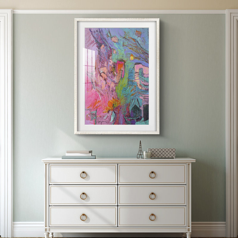 Ma maison rose - impression encadrée, H 28,5 po x l 20,5 po, Blanc