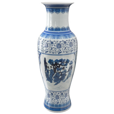 Huneycutt Handcrafted Hand-Painted Ceramic Floor Vase 