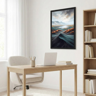 Art mural sur toile Misty Mountains and River