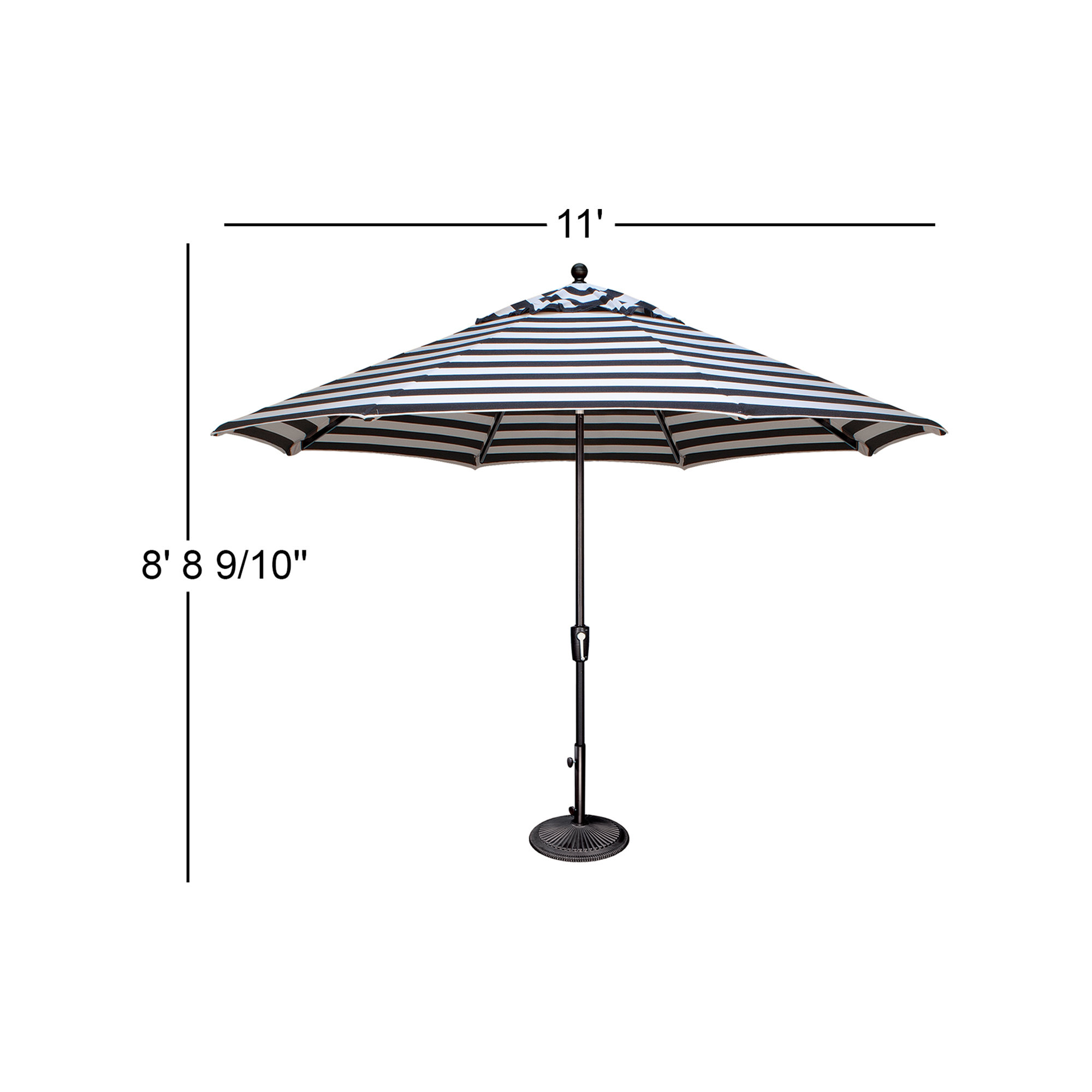 132'' Outdoor Umbrella, Black