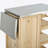 Foldable Outdoor Kitchen Island With Lockable Wheels, Storage Cabinet, And Towel Rack For Patio And Outdoor Use, Natural-1278331642