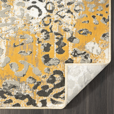 Tapis doré brossé Serengeti Leopard Melange